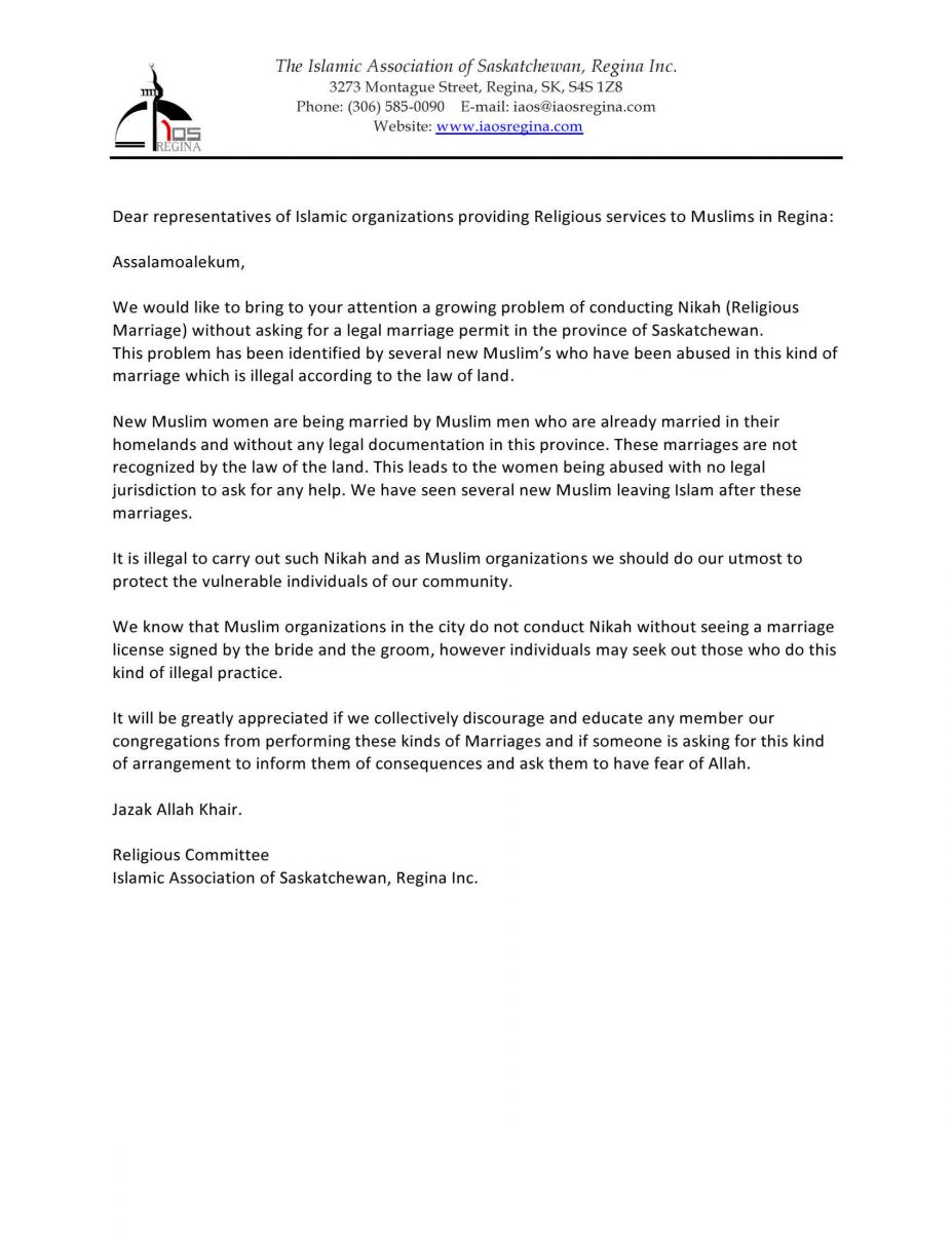 Abuse of the Institution of Nikah