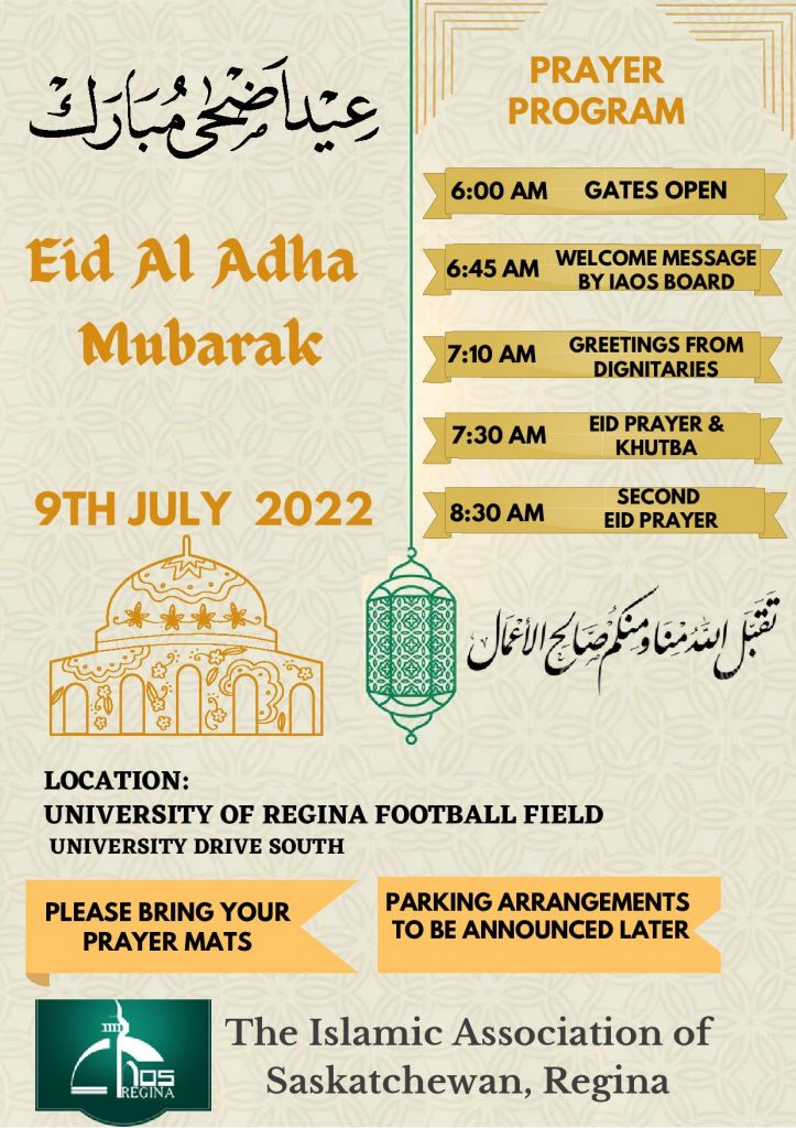 Eid Ul Adha 2022 – IAOS Regina